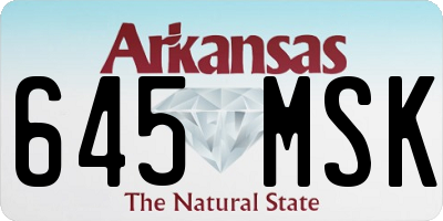 AR license plate 645MSK