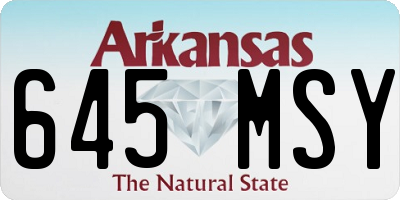 AR license plate 645MSY
