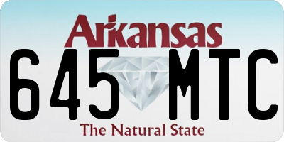 AR license plate 645MTC