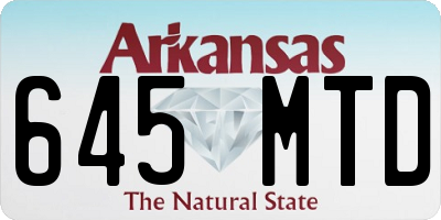 AR license plate 645MTD
