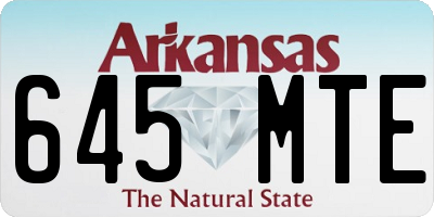 AR license plate 645MTE