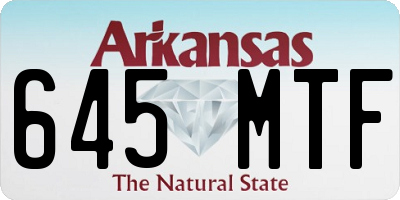 AR license plate 645MTF