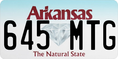 AR license plate 645MTG
