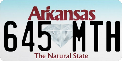 AR license plate 645MTH
