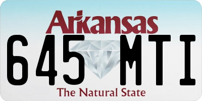 AR license plate 645MTI