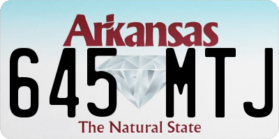 AR license plate 645MTJ