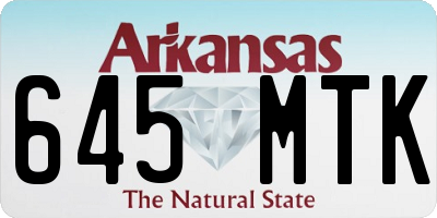 AR license plate 645MTK