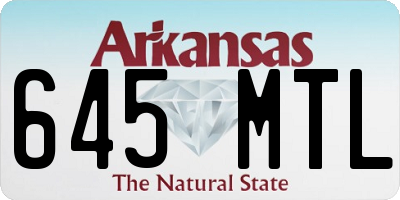 AR license plate 645MTL