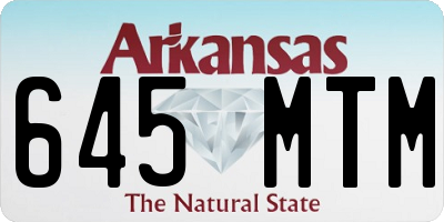 AR license plate 645MTM