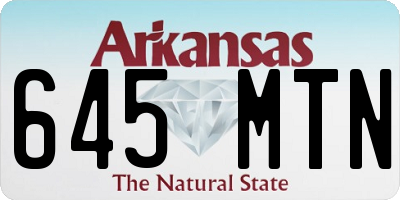 AR license plate 645MTN