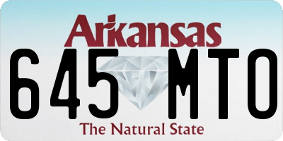 AR license plate 645MTO