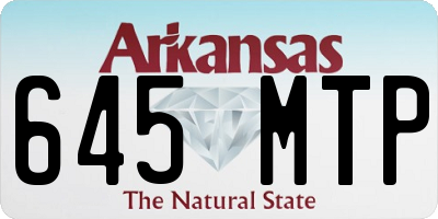 AR license plate 645MTP
