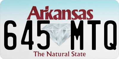 AR license plate 645MTQ
