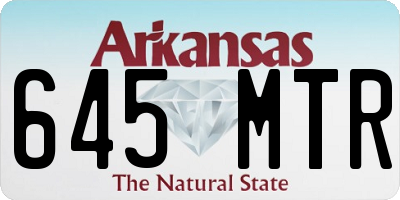 AR license plate 645MTR