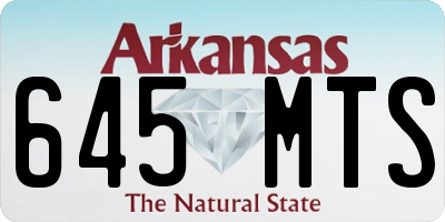 AR license plate 645MTS