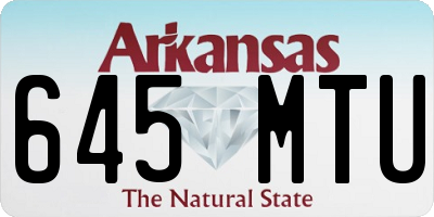 AR license plate 645MTU