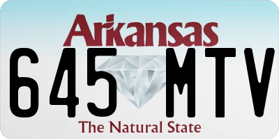 AR license plate 645MTV