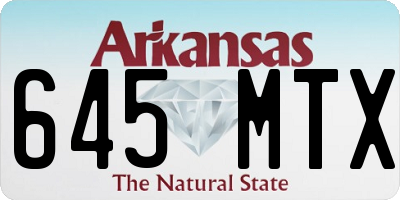 AR license plate 645MTX