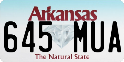 AR license plate 645MUA
