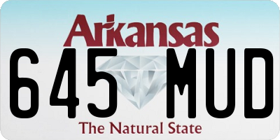 AR license plate 645MUD