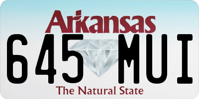 AR license plate 645MUI
