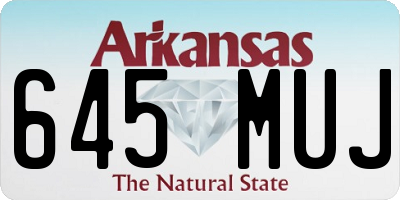 AR license plate 645MUJ
