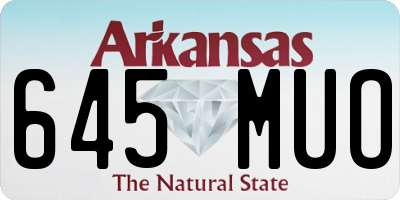 AR license plate 645MUO