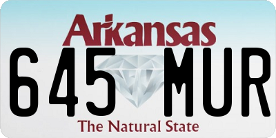 AR license plate 645MUR