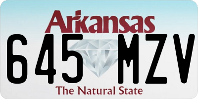 AR license plate 645MZV