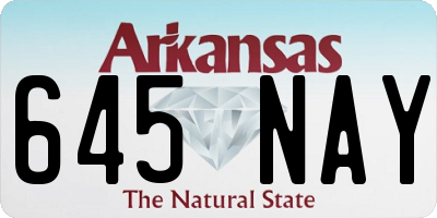 AR license plate 645NAY