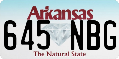 AR license plate 645NBG