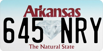 AR license plate 645NRY