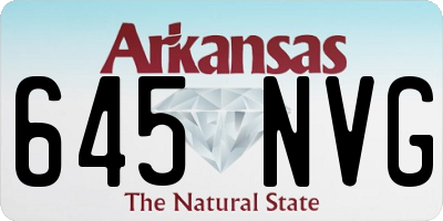 AR license plate 645NVG