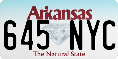AR license plate 645NYC