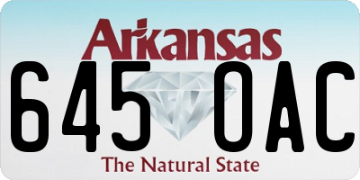 AR license plate 645OAC