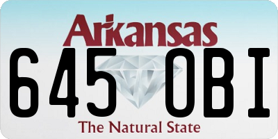 AR license plate 645OBI