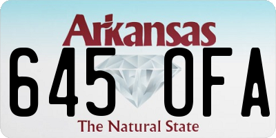 AR license plate 645OFA