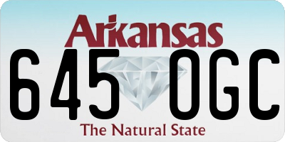 AR license plate 645OGC
