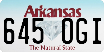 AR license plate 645OGI