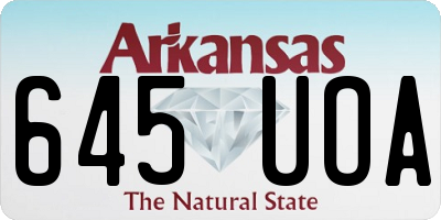 AR license plate 645UOA