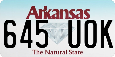 AR license plate 645UOK