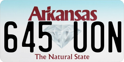 AR license plate 645UON