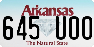 AR license plate 645UOO