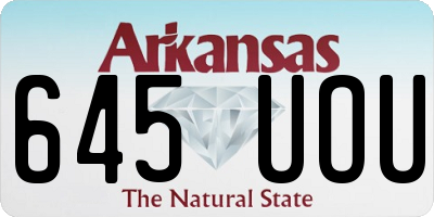 AR license plate 645UOU