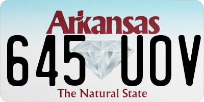 AR license plate 645UOV