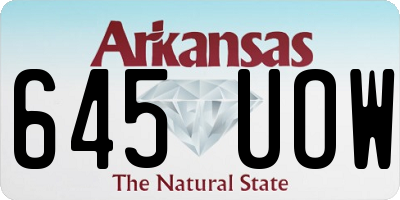 AR license plate 645UOW