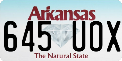 AR license plate 645UOX