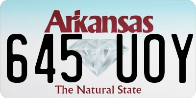 AR license plate 645UOY