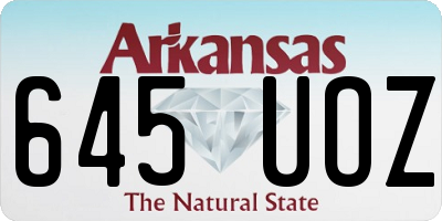 AR license plate 645UOZ