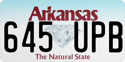 AR license plate 645UPB